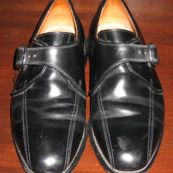 Allen Edmonds CONCORD Sz 7.5 3E Black Monk Strap main image 9